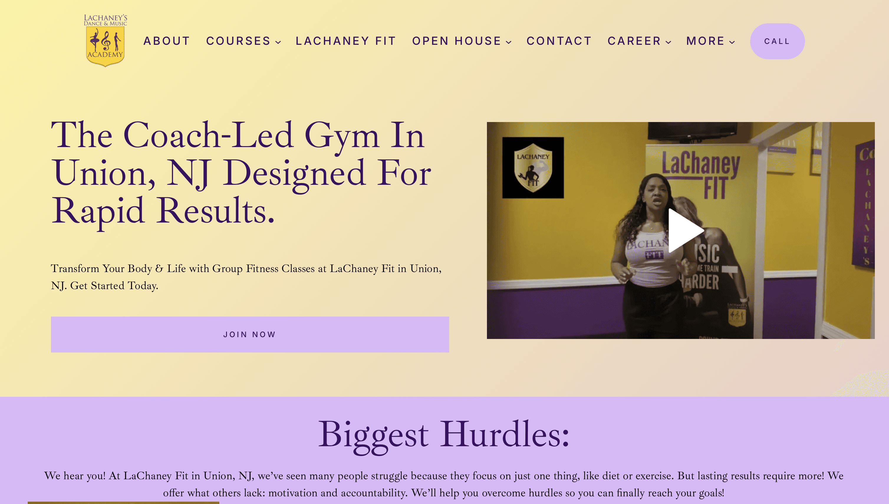 Fitness Page Design
