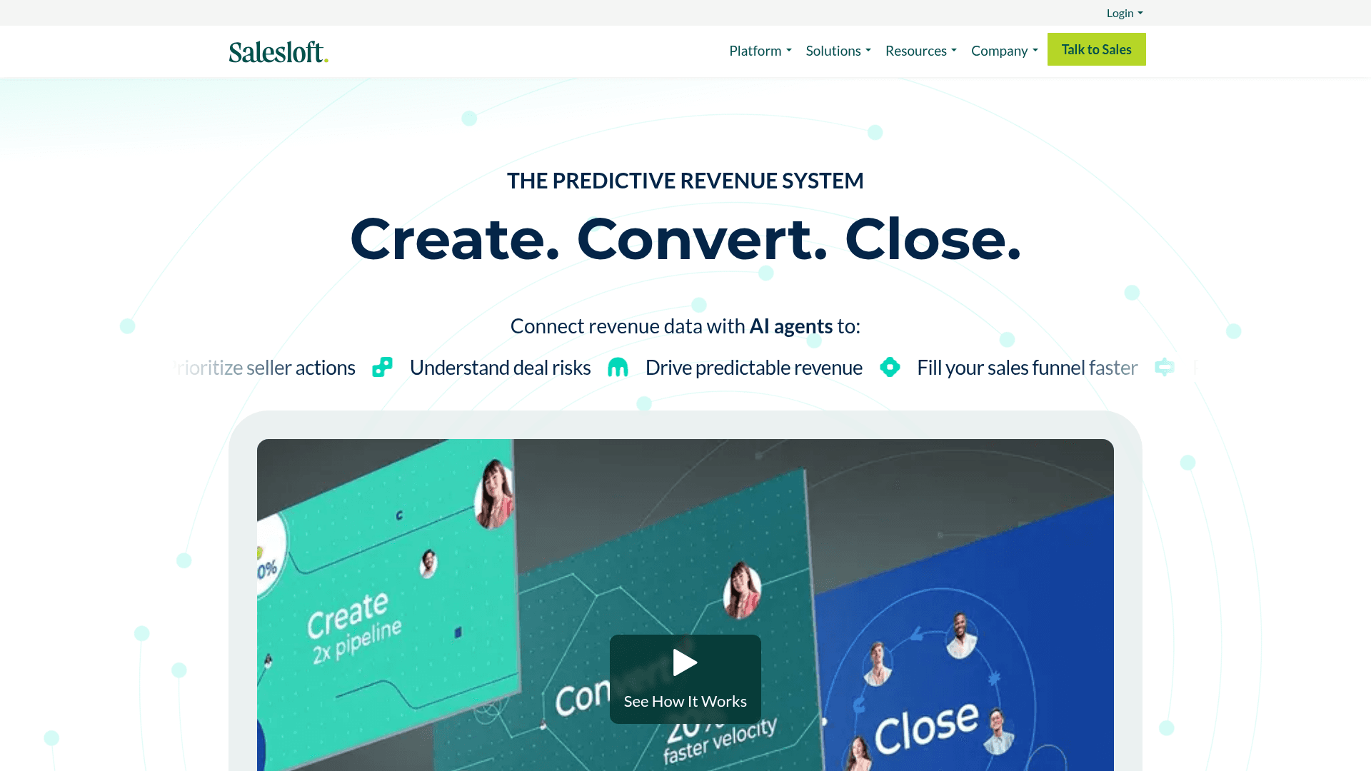 Screenshot of https://salesloft.com