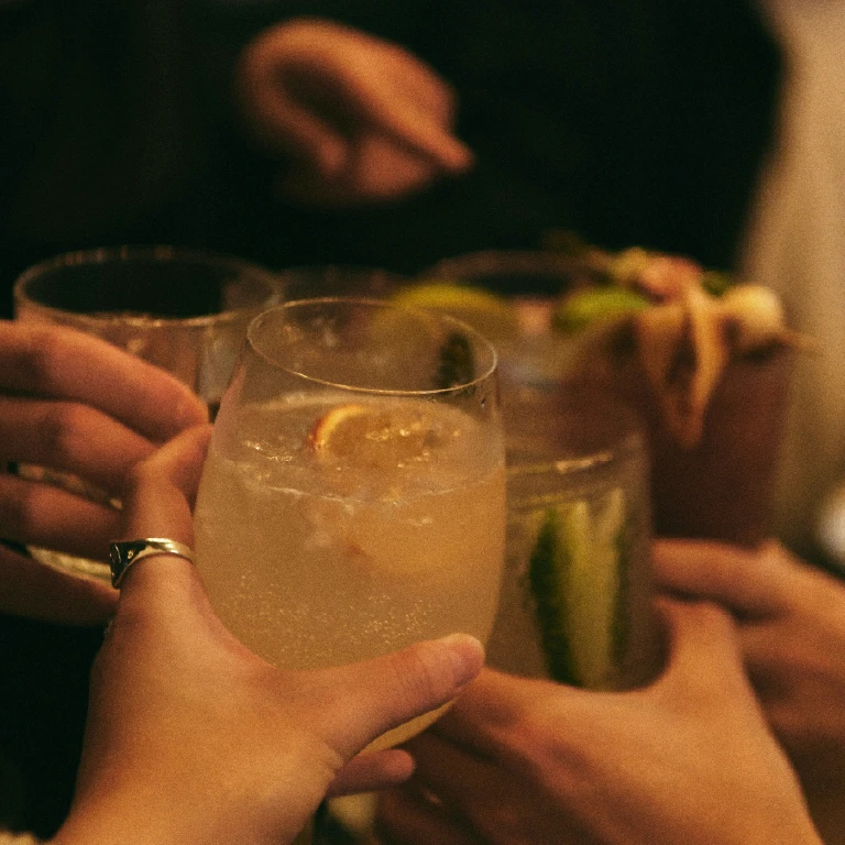 An aerial view of a farm land with a road running through it
