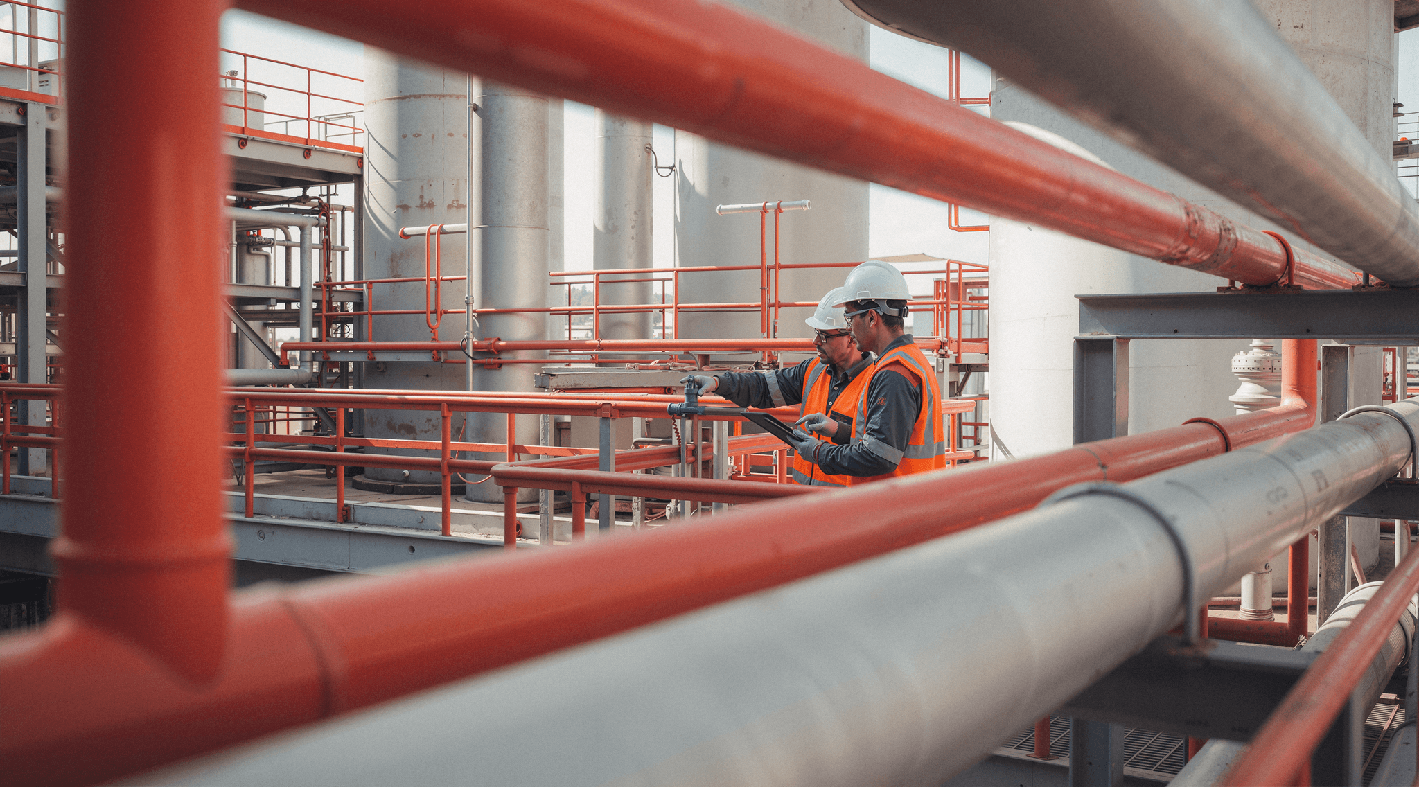 Raychem industrial application image of an oil plant