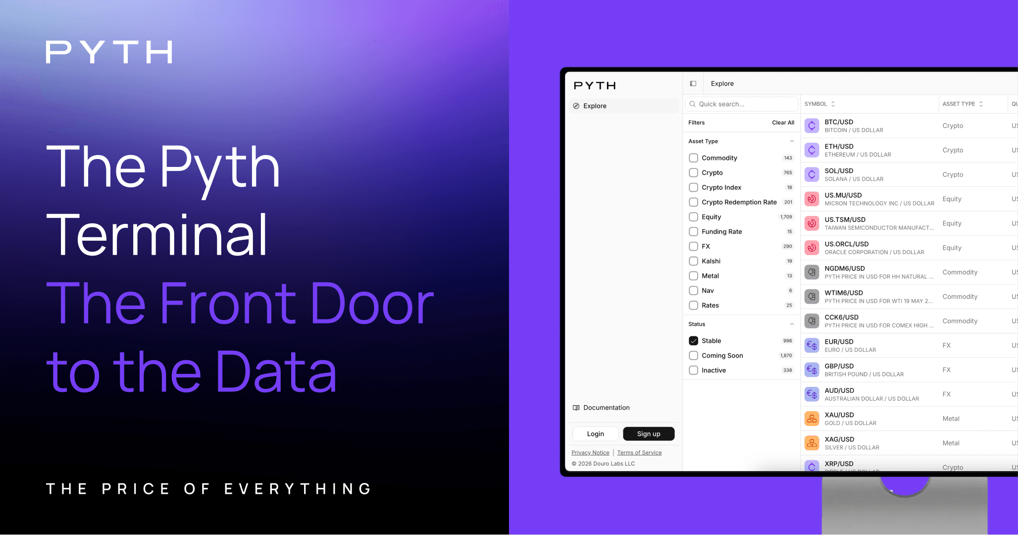 The Pyth Terminal: Front Door to the Data