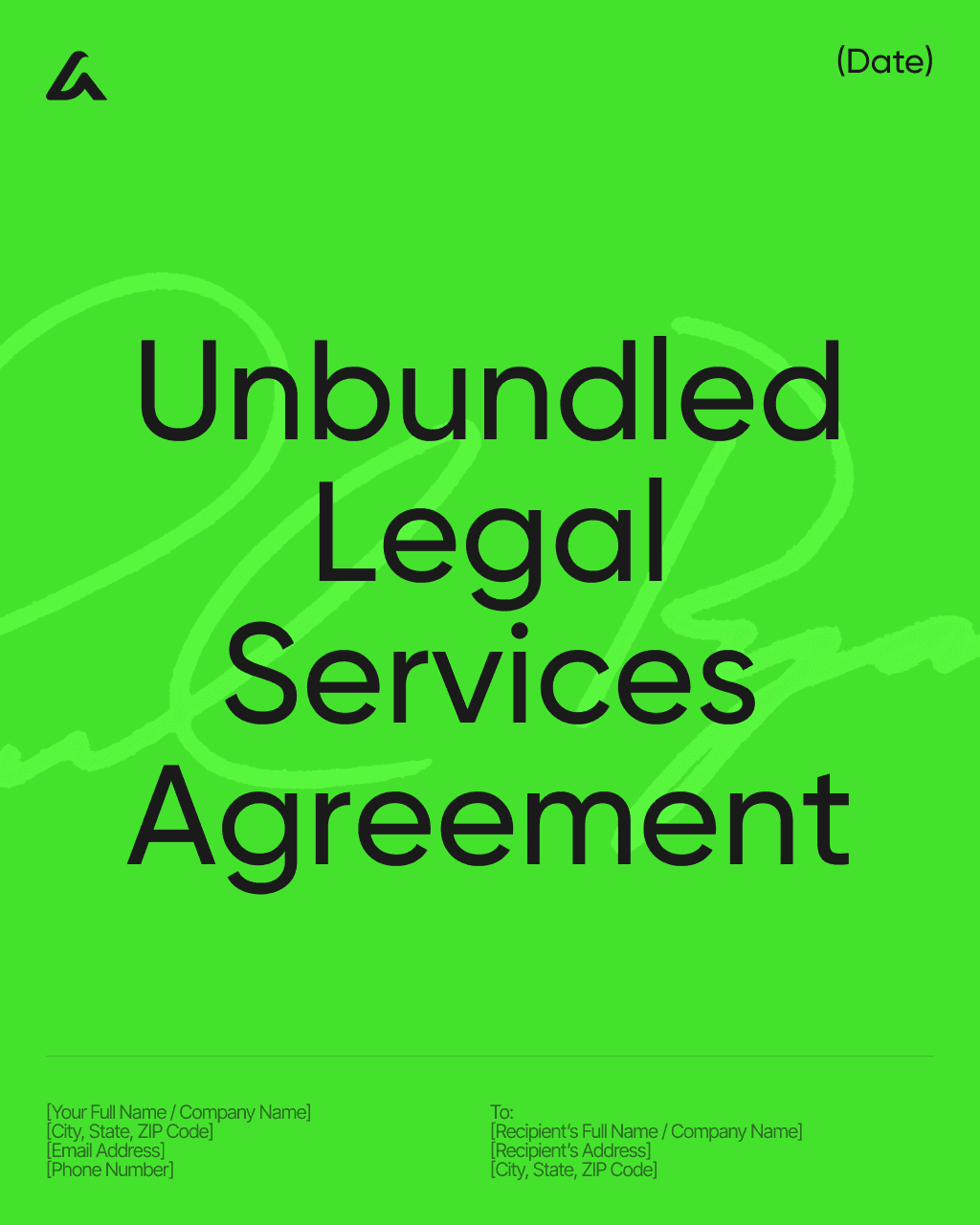 Unbundled Legal Services Agreement