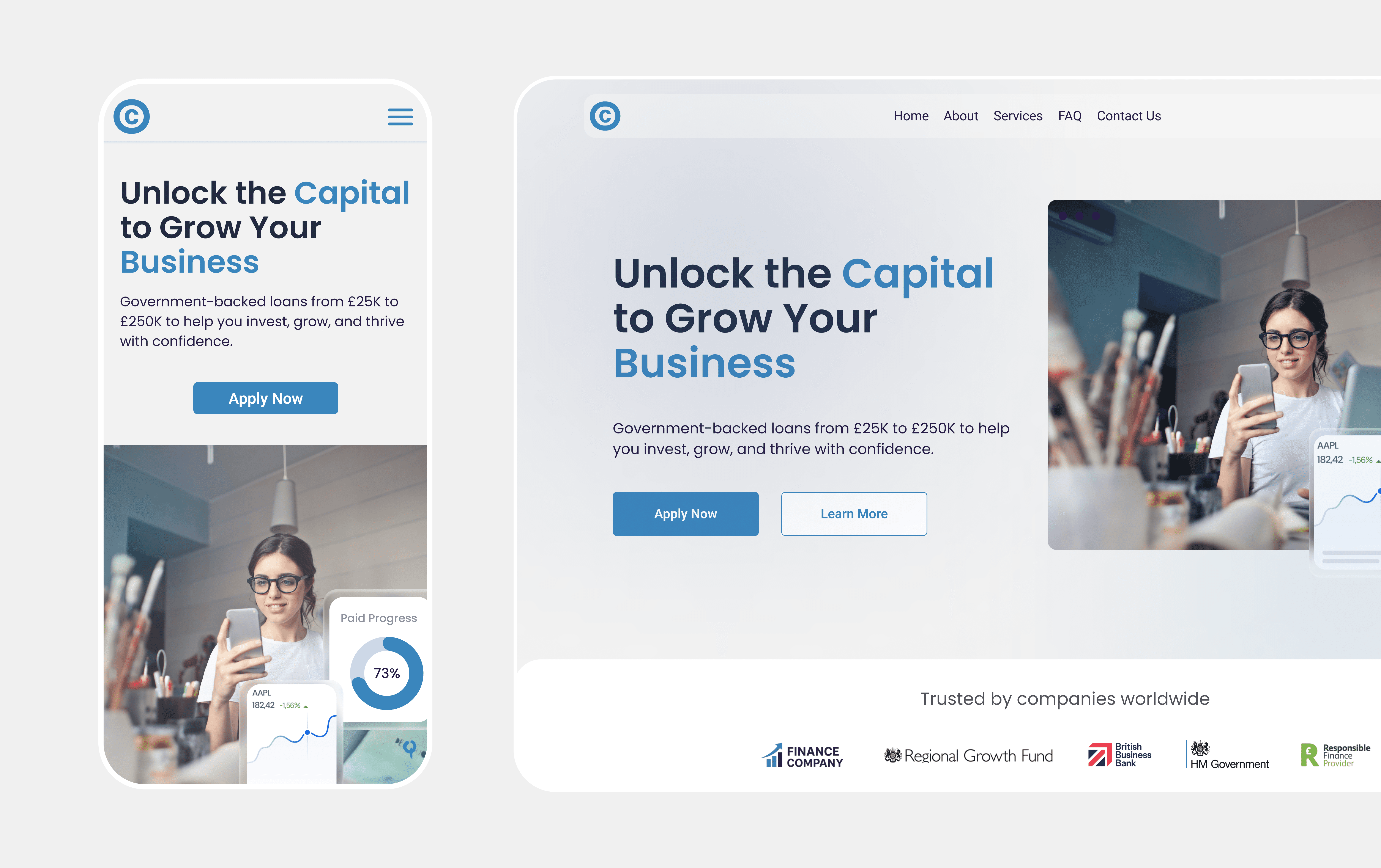 landing screen