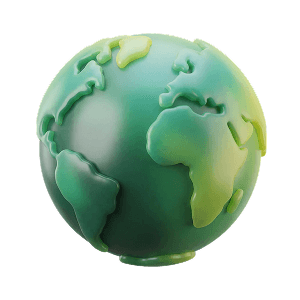 D green globe icon