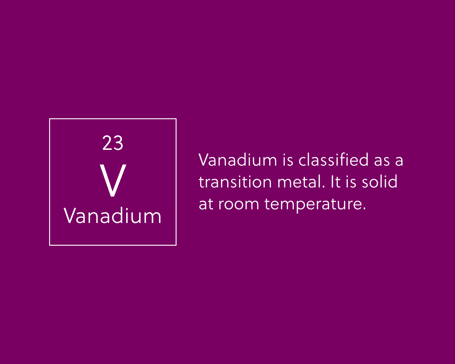 Vanadium element
