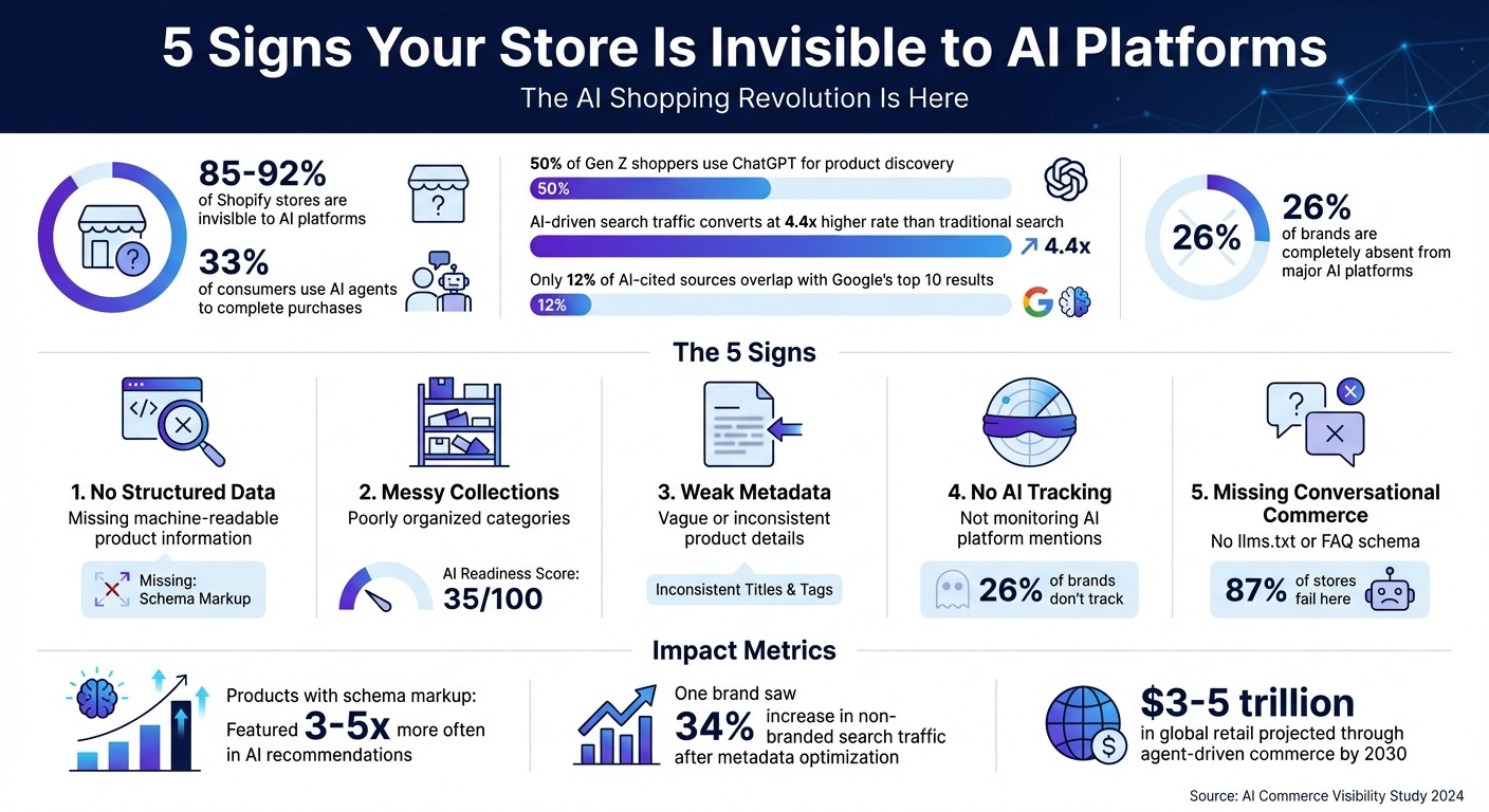AI Platform Visibility Statistics for Shopify Stores