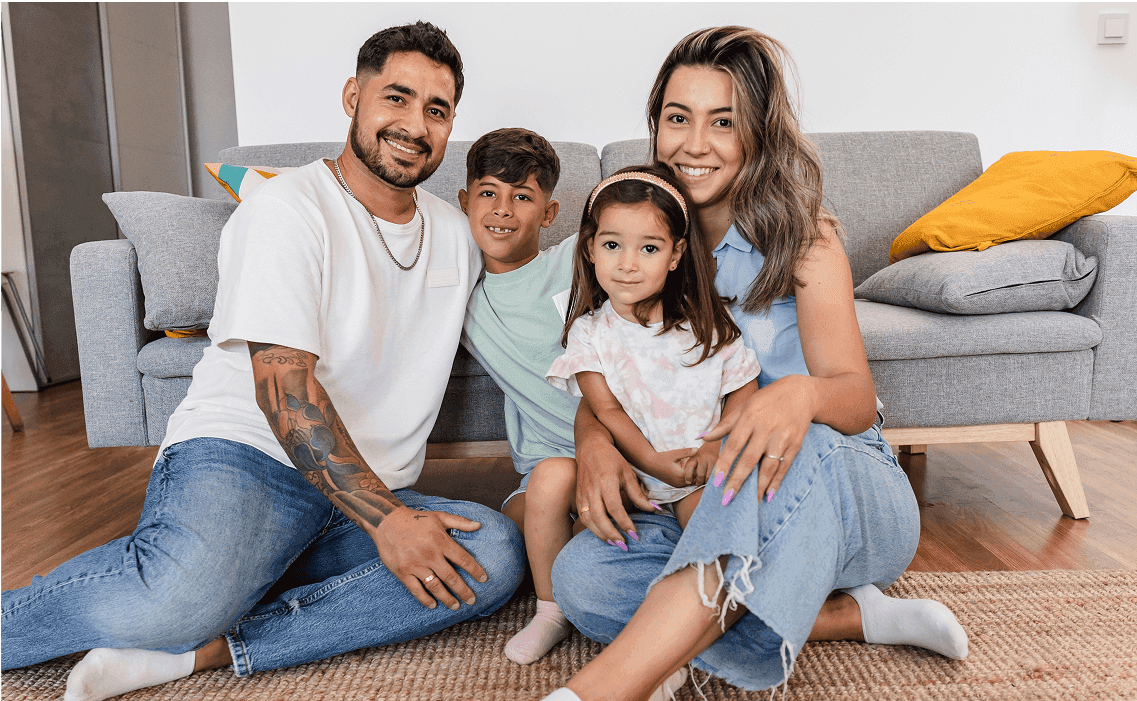 Happy israeli Family at home
