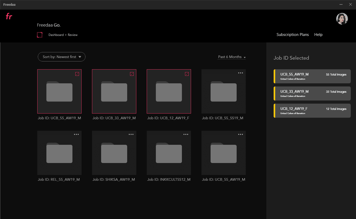 Bulk Job Screen 