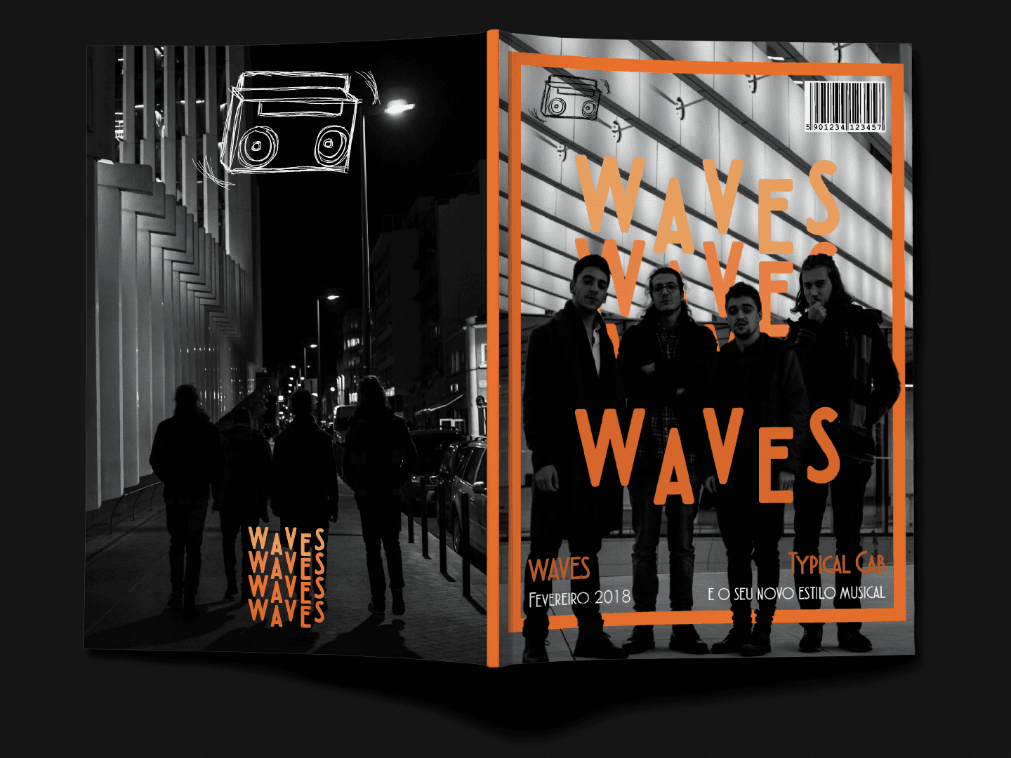 Waves Music Magazine Cover and Back - By Samuel Tomé, Designer & Game Developer