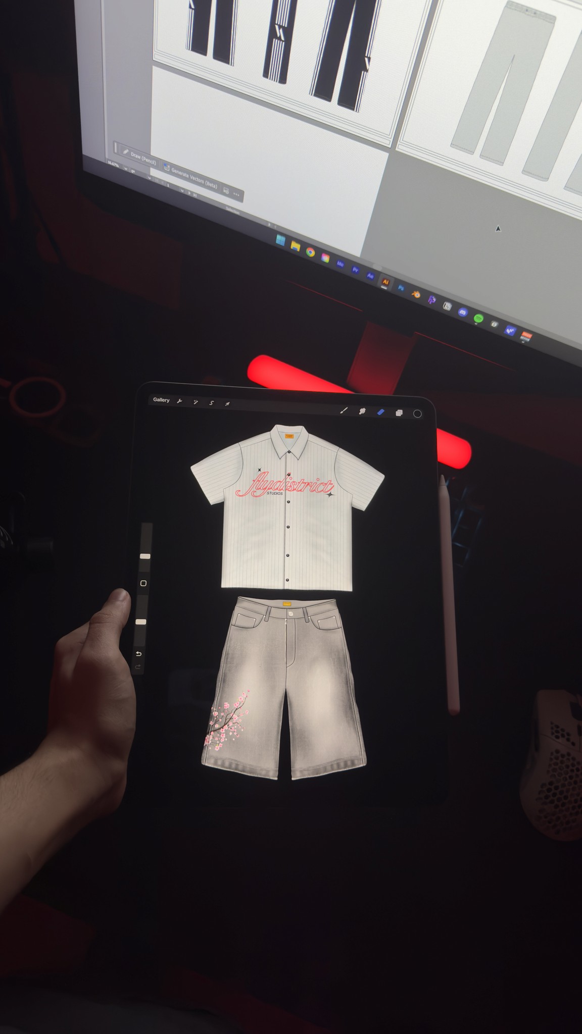 Women On Neon Background