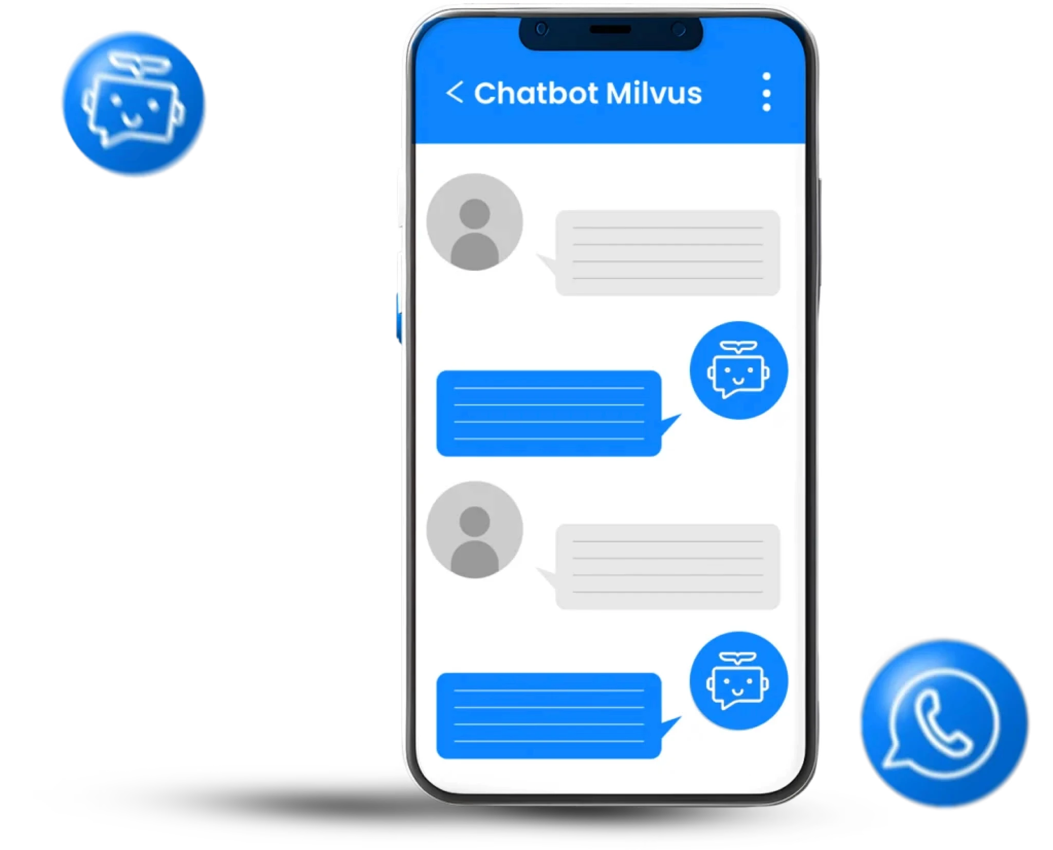 Chatbot Milvus integrado ao WhatsApp e canais de suporte
