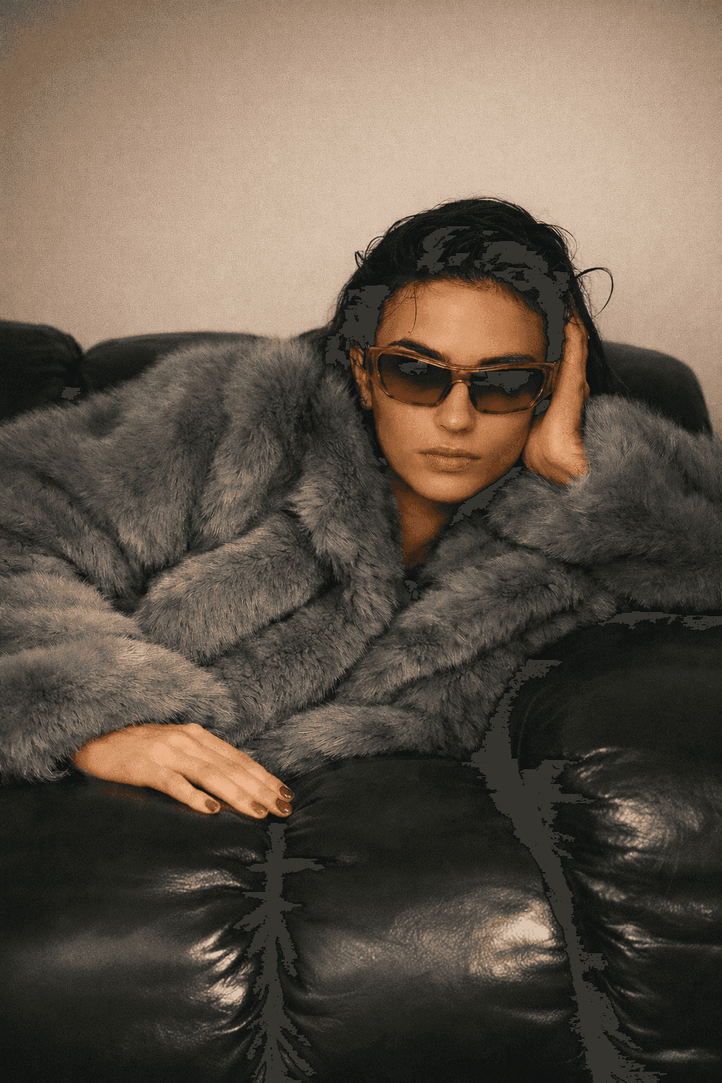 Elf woman in white dress raising hands by the river