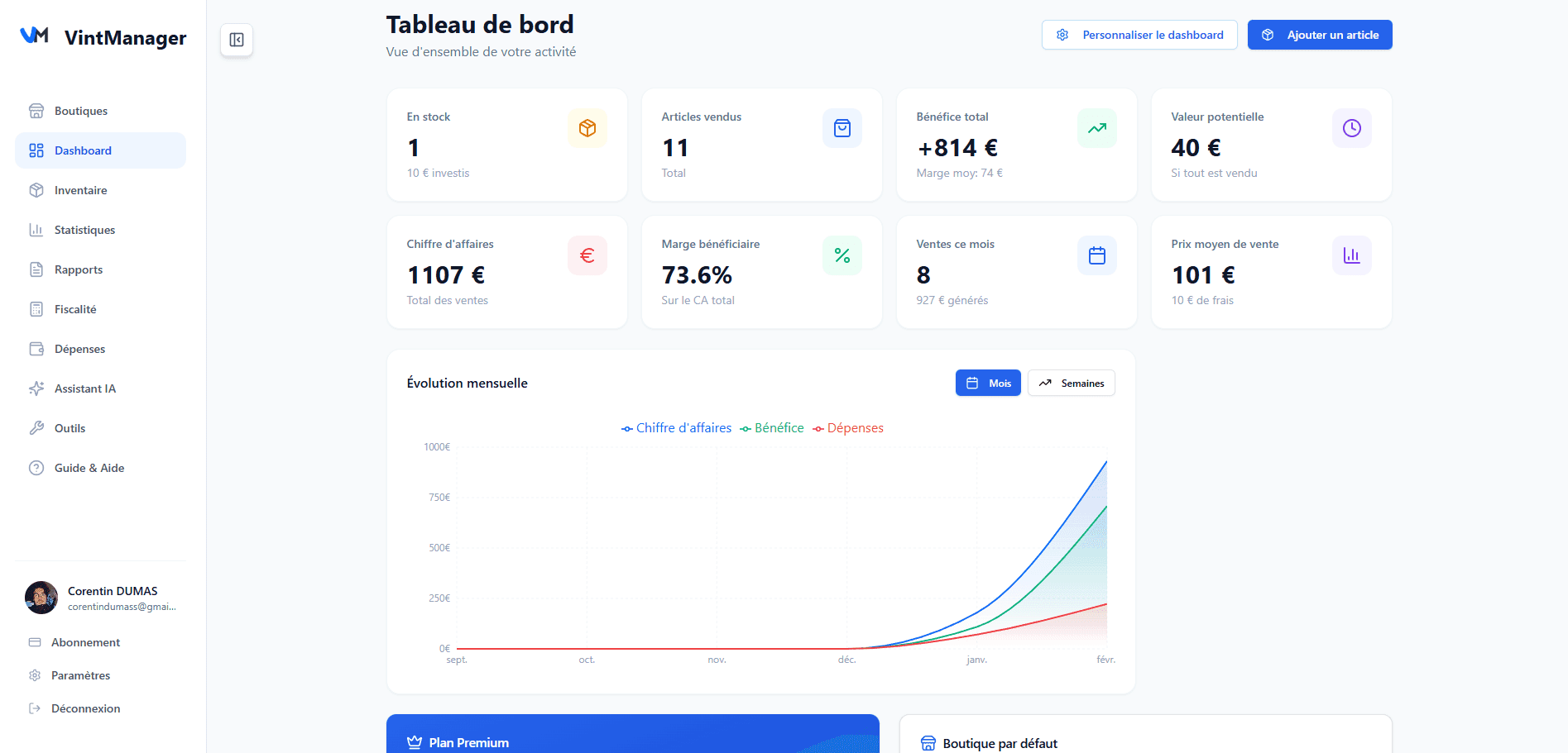Dashboard showing MRR of $69,897 and 1206 active users with an upward trend graph.