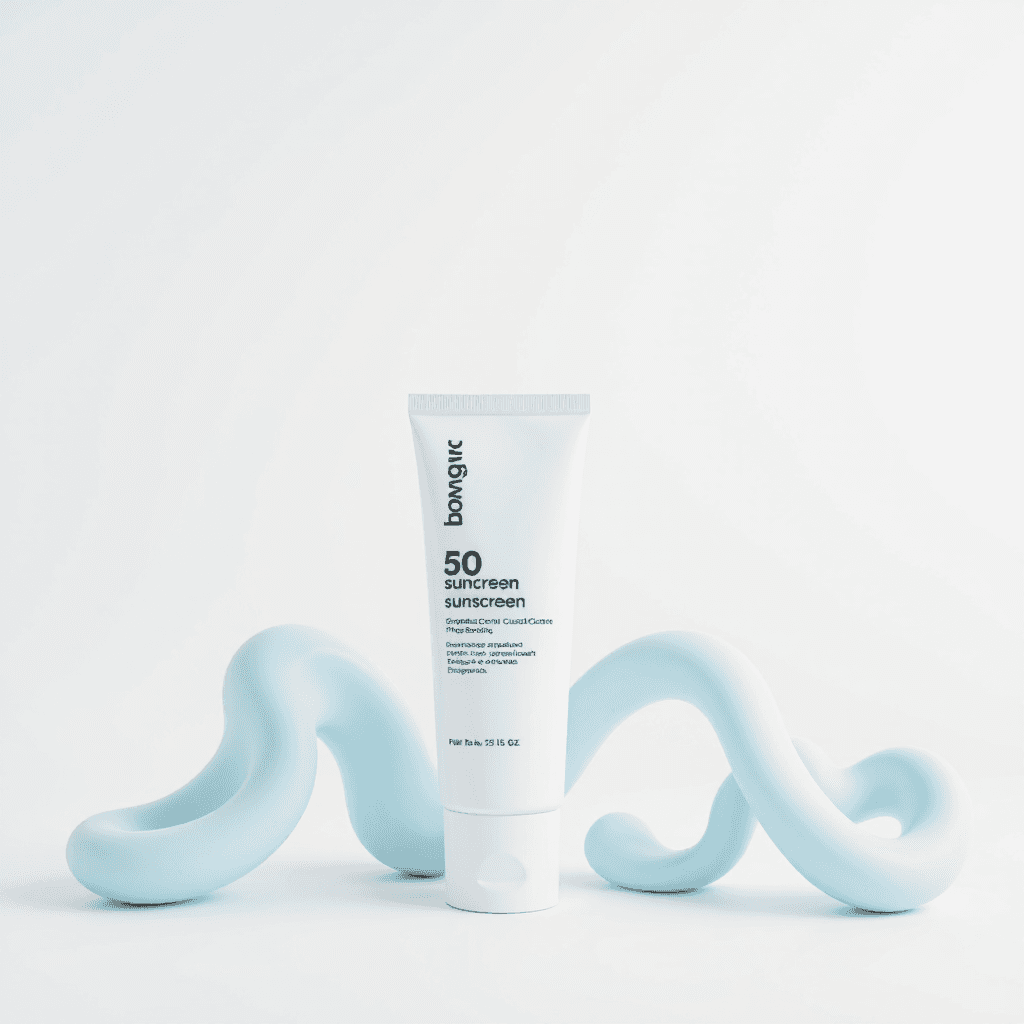 product photography of tube of sunscreen