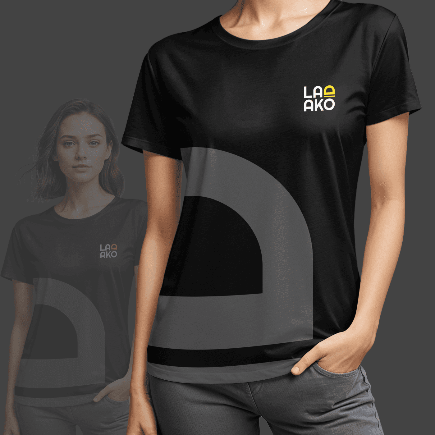 Logo presentation on t-shirt