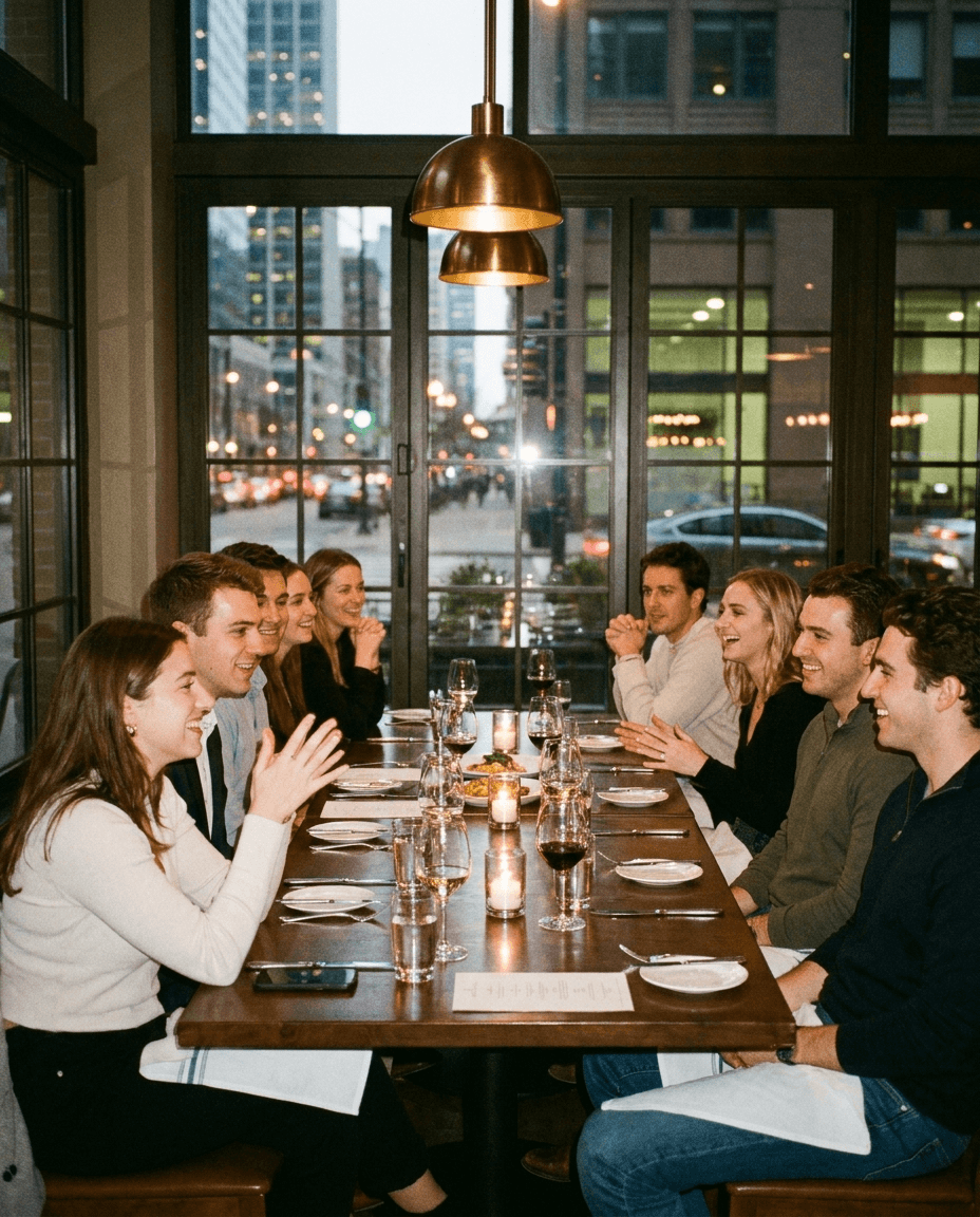 CPC participants sharing genuine conversation at a curated event