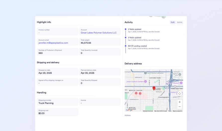 Shipment → COGS Entry