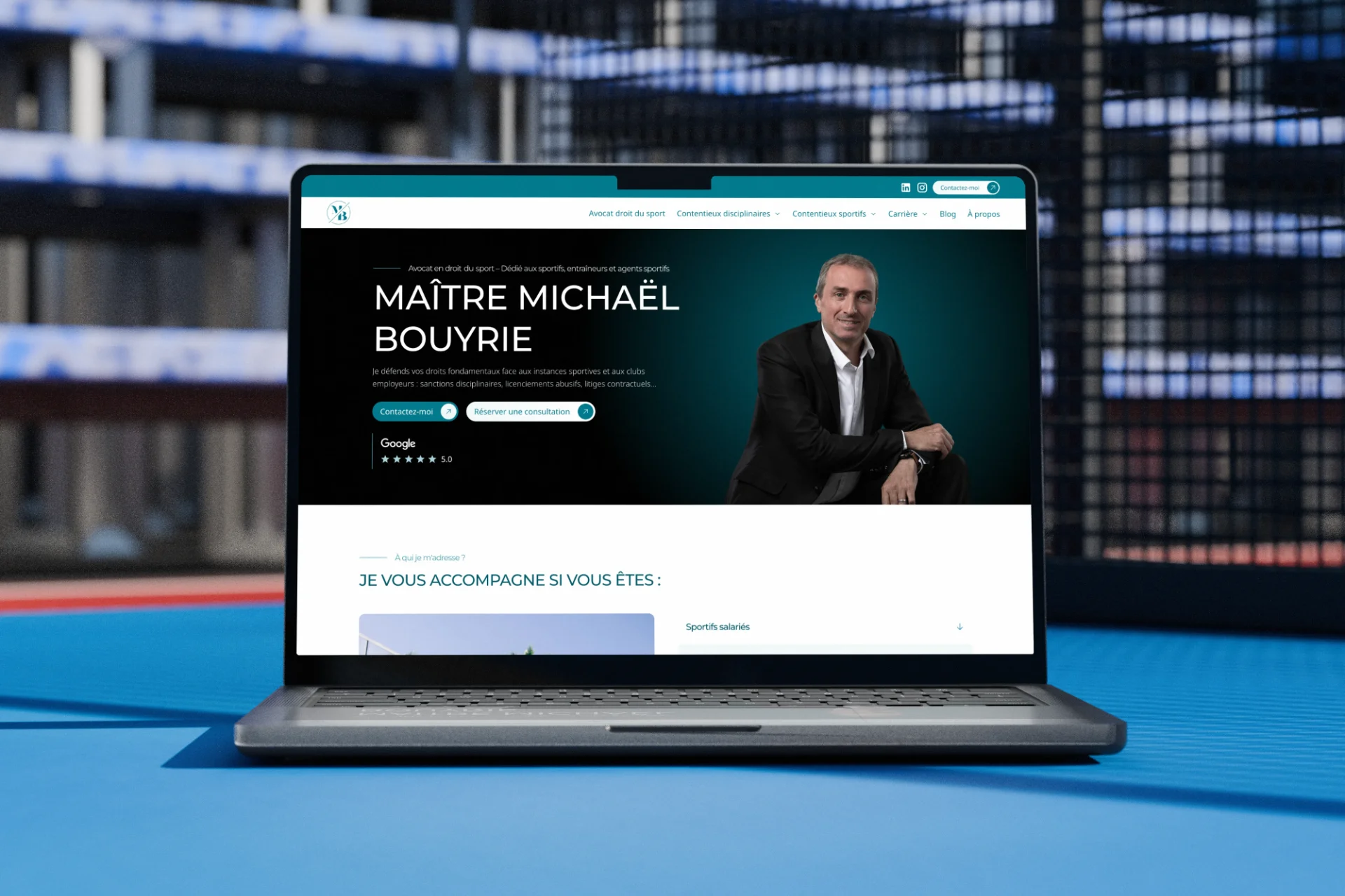 site internet de michael bouyrie, avocat en droit du sport