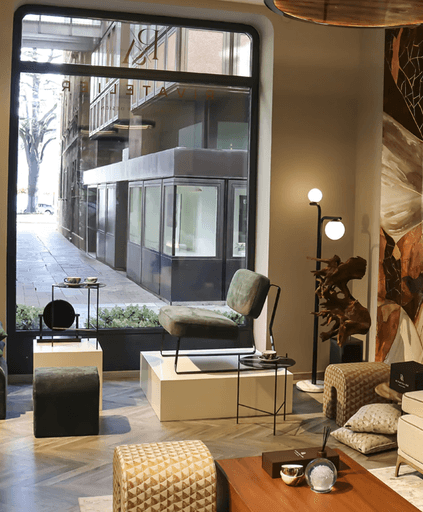 showroom of contemporary furniture