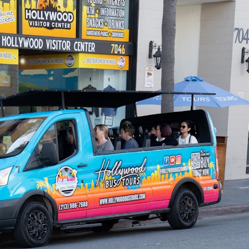 Open-Air Van in front of The Hollywood Visitor Center