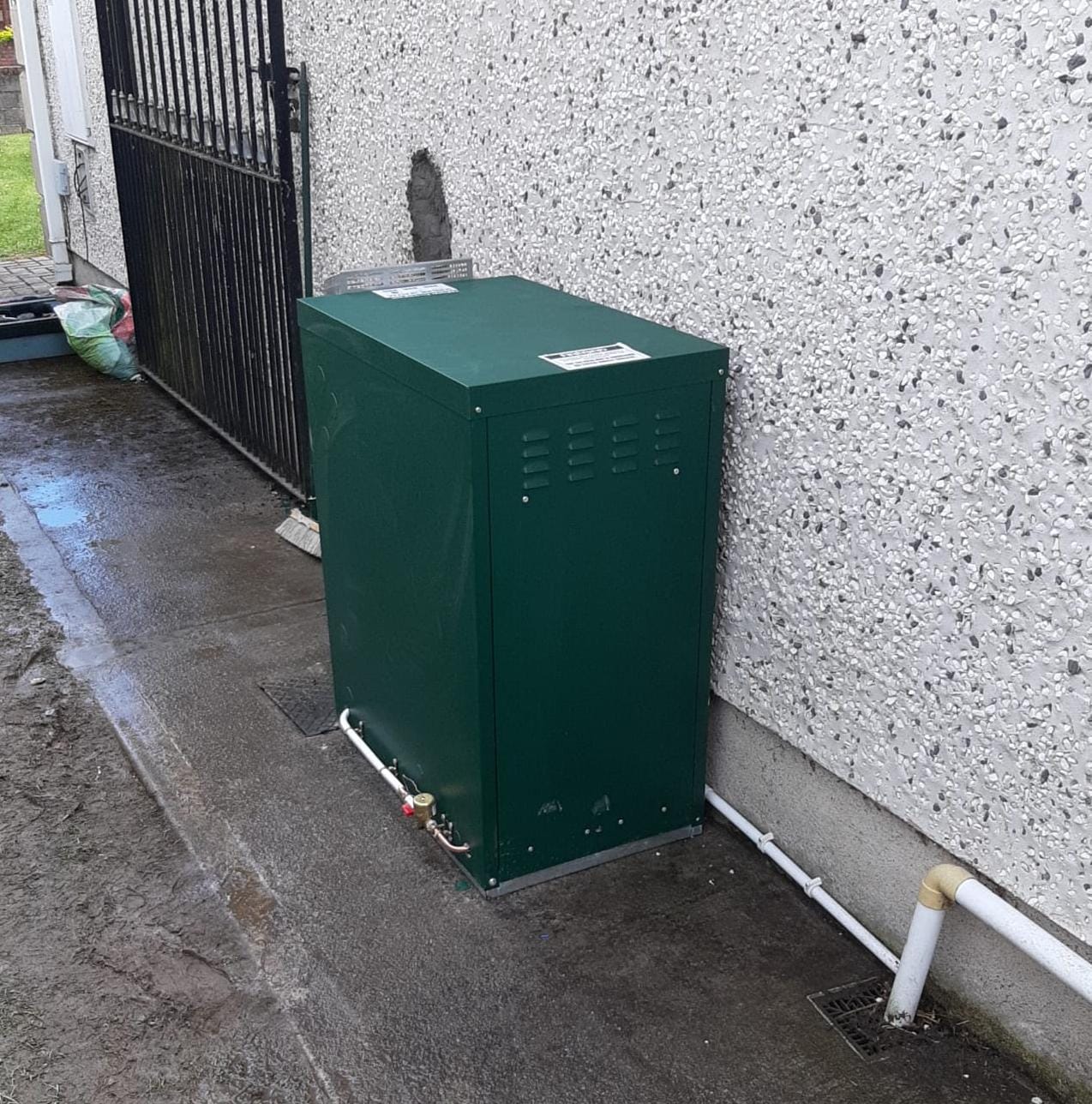 white and black water heater