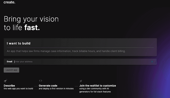 Create: empowering everyone to build the software they want