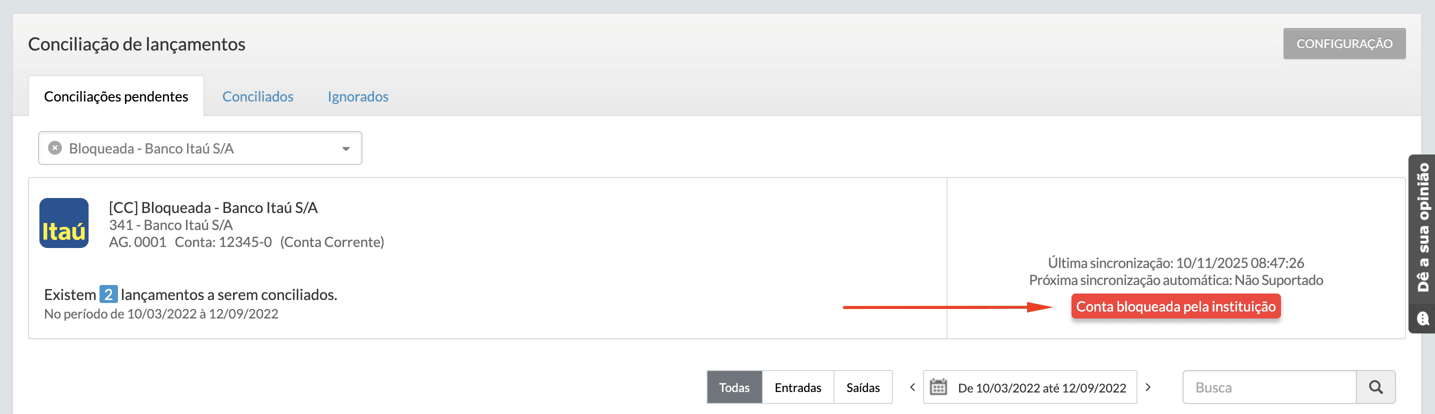 Exclusão de integrações bloqueadas ou incompletas por parte do usuário - Imagem 01
