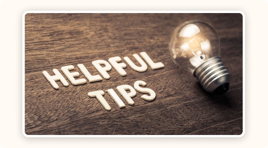 “Helpful Tips” words