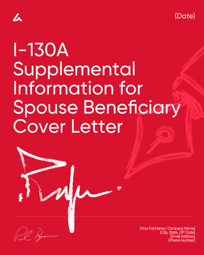 I-130A Supplemental Information for Spouse Beneficiary Cover Letter