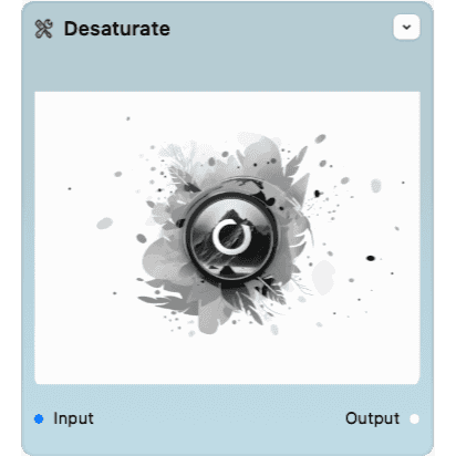 Screenshot of the desaturate node.