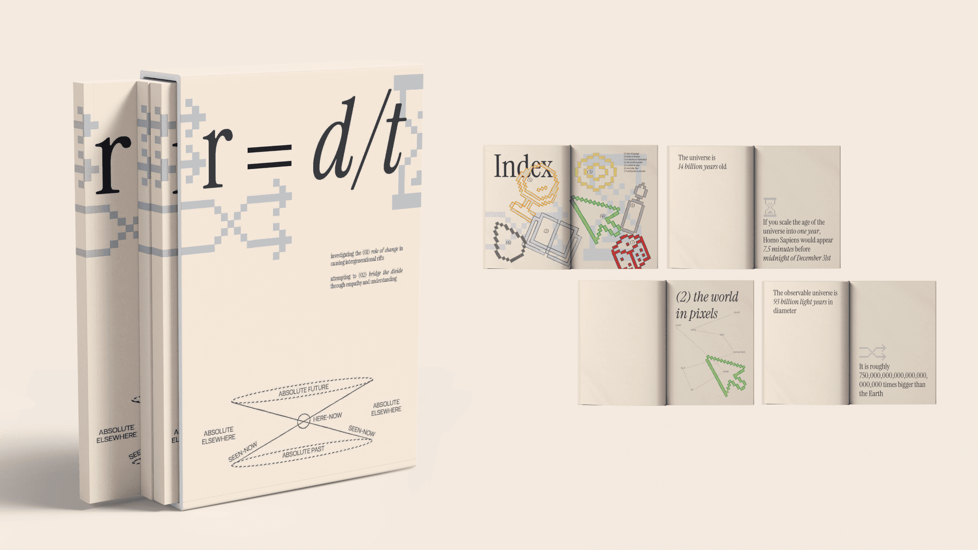 covers of several beige books with writing on them