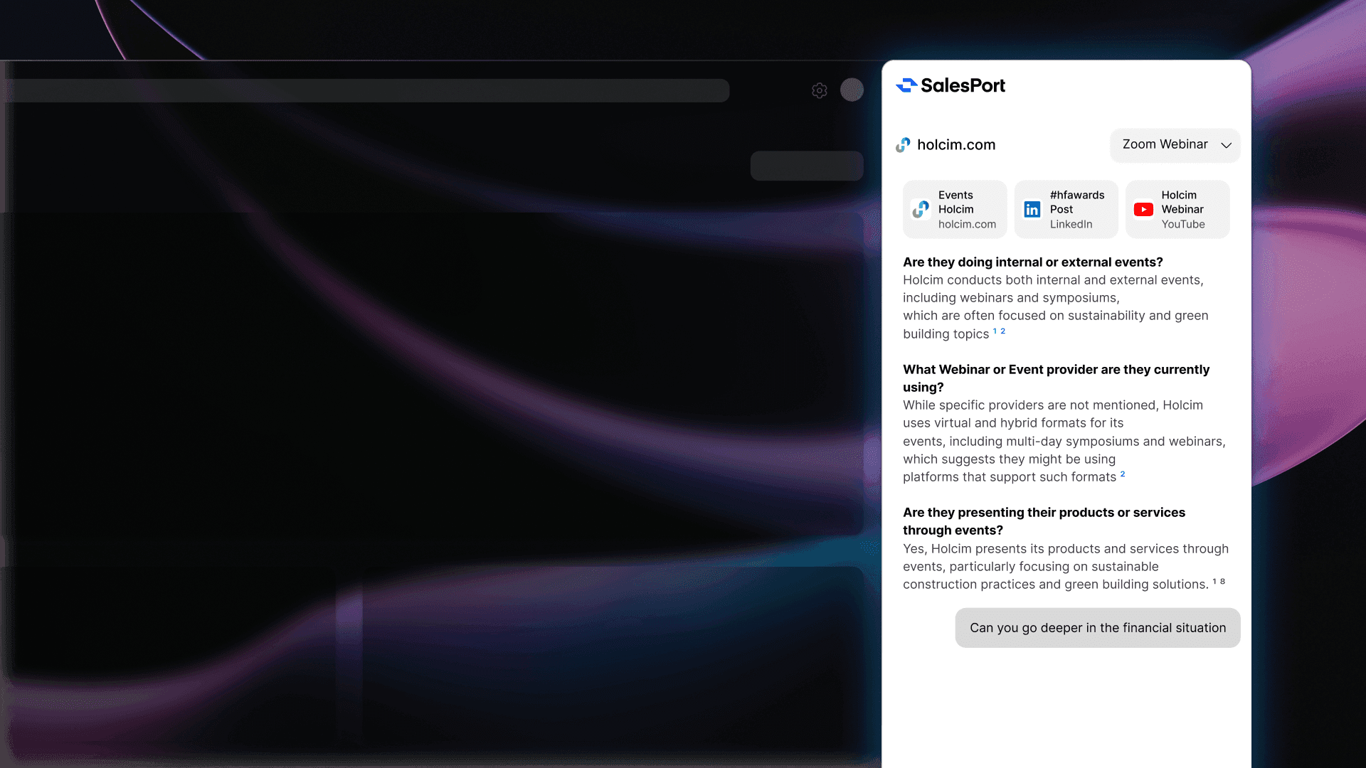 Discover live signals based on your product with SalesPort