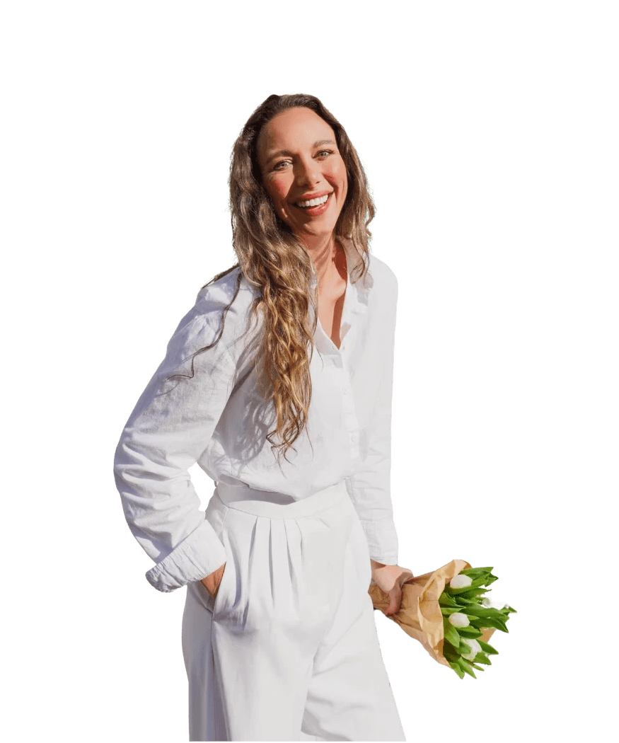 A black and white image of a man folding his hands