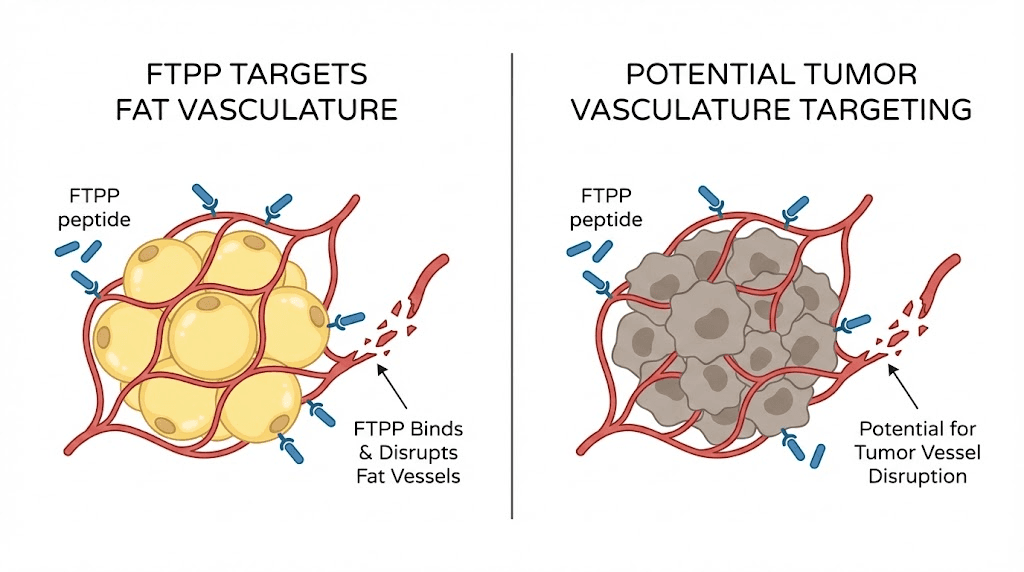 FTPP peptide dual research applications in fat loss and cancer vascular targeting