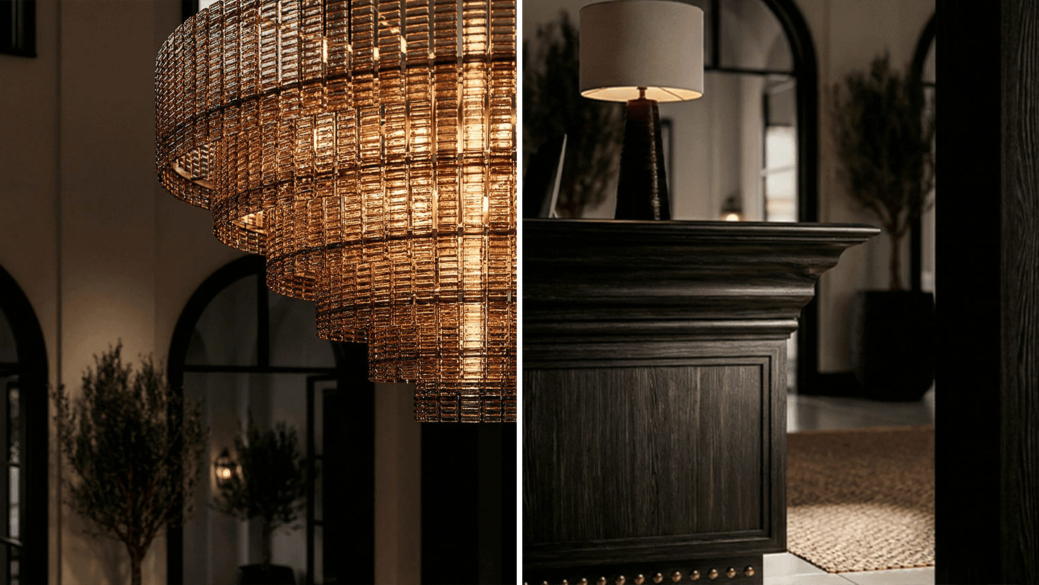 Interior render, reception and entry hall