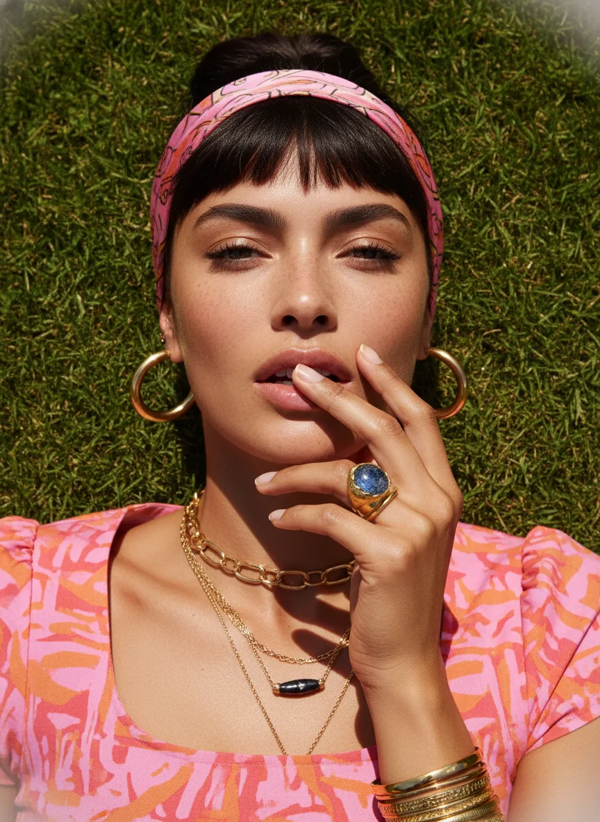 a woman holding a red flower