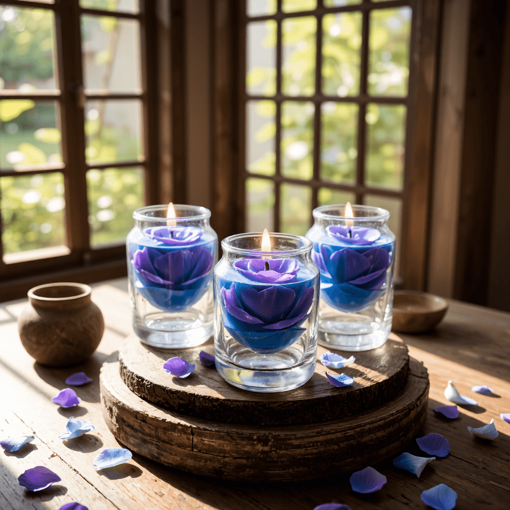 product photography of set of decorative candles
