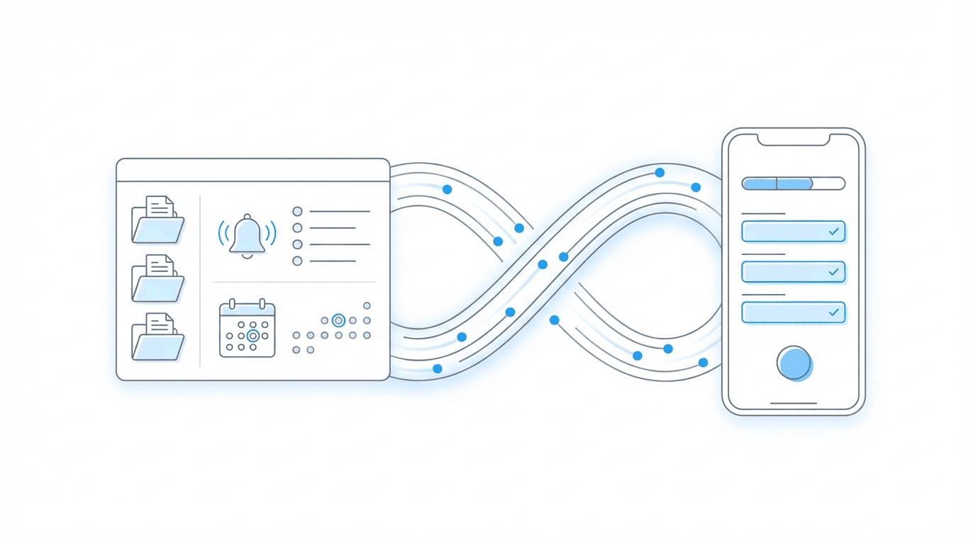 Mobile device showing Benny function report interface integrated with Chronicle