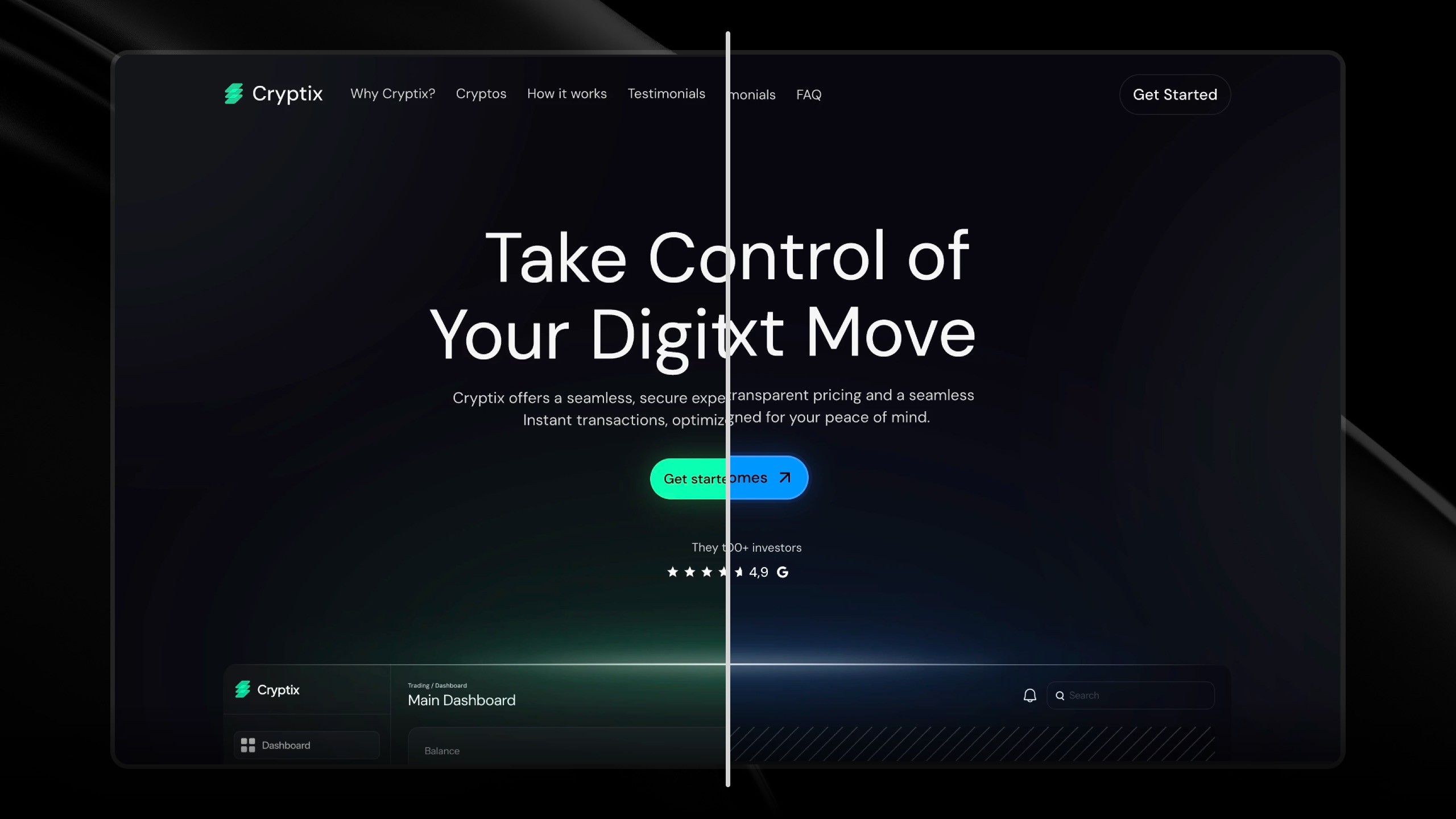 Framer template customization example showing two color scheme variations of a SaaS landing page with different branding styles