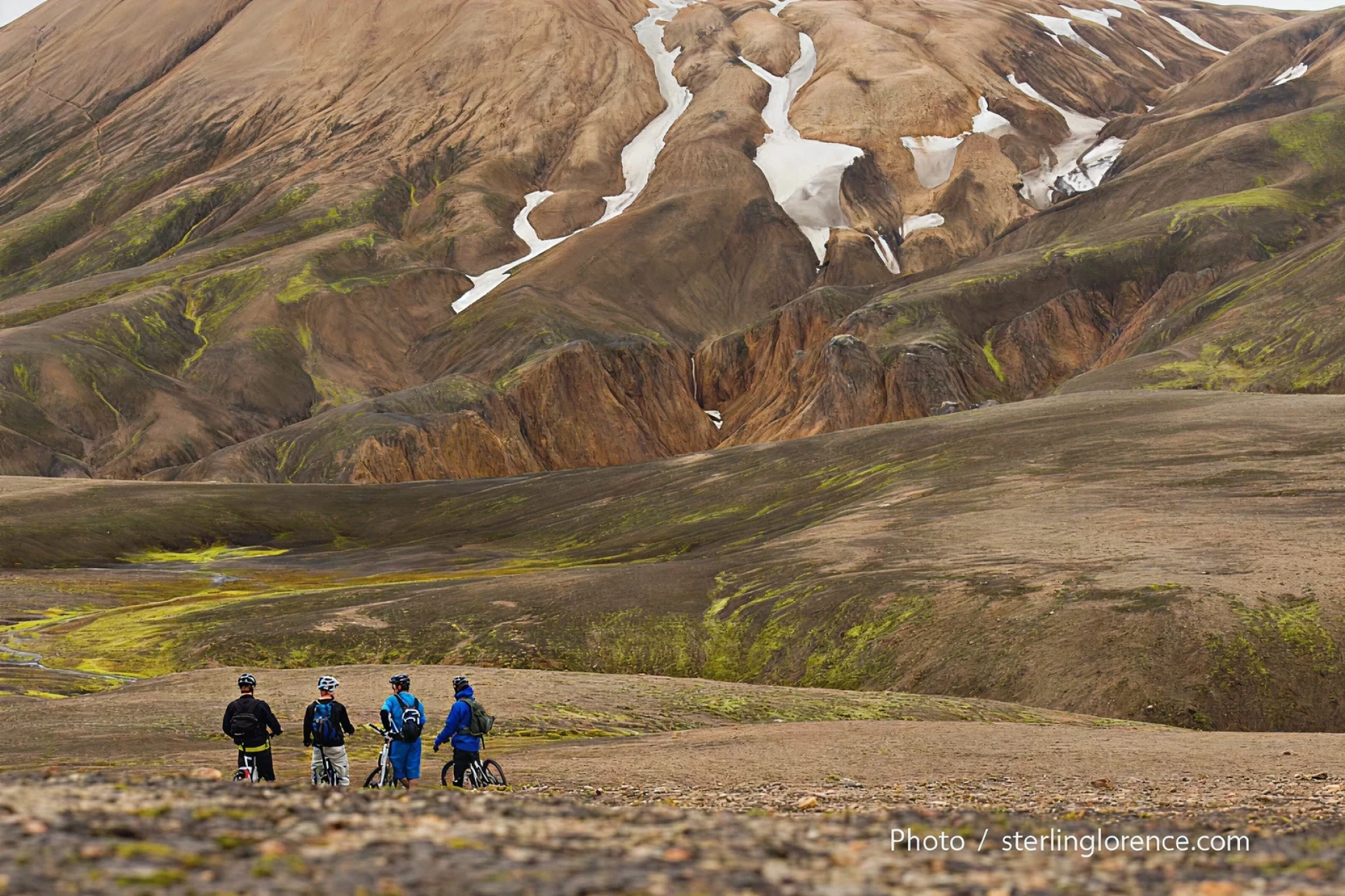 MTB break infront of mountains