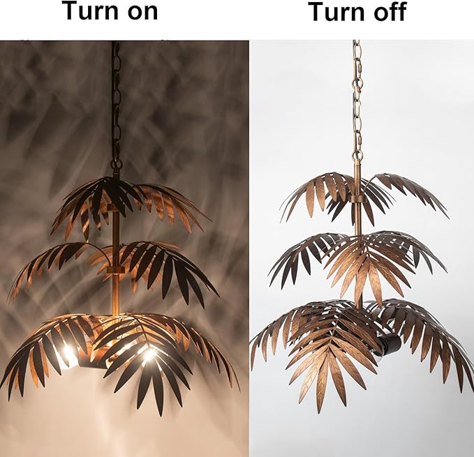 Stylish palm chandelier that enhances home decor with its premium build and aesthetic.