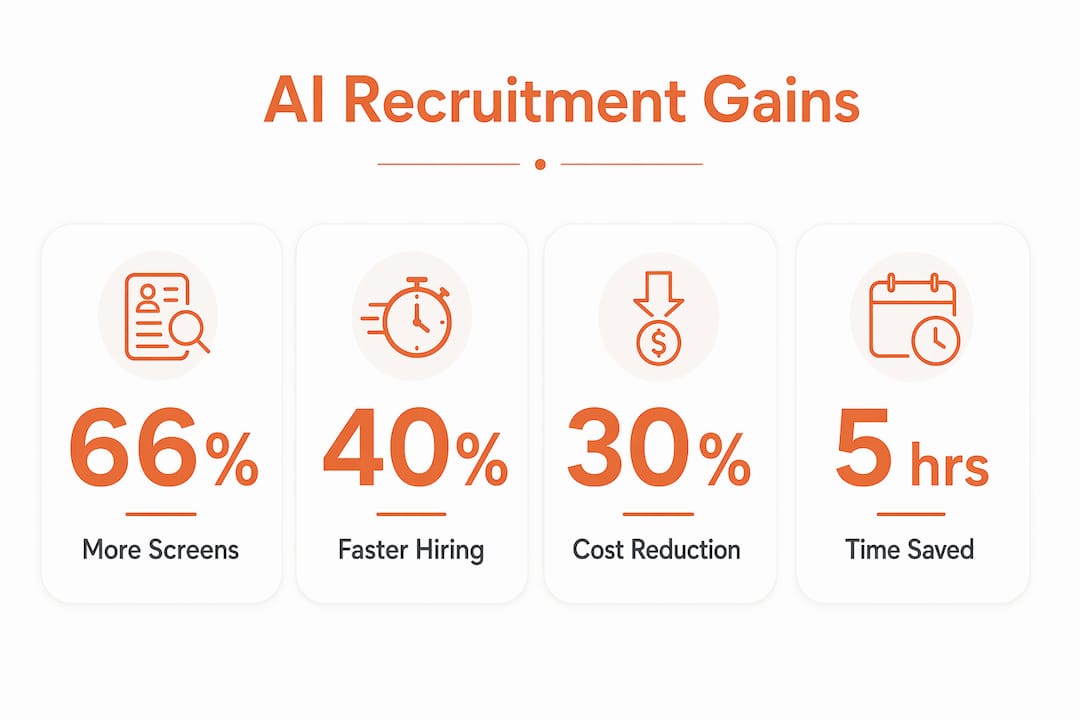 Infographic displaying measurable AI productivity gains