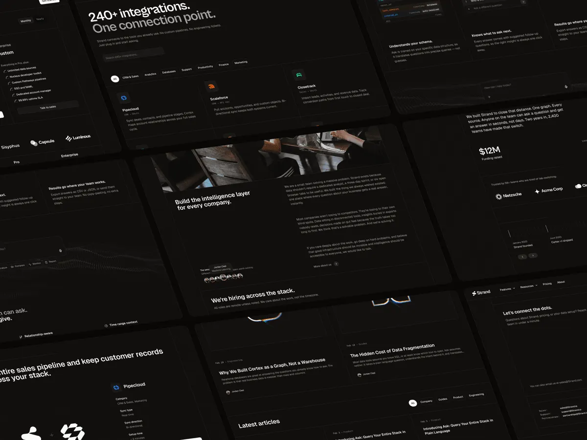 gallery image 1 of the strand framer website template