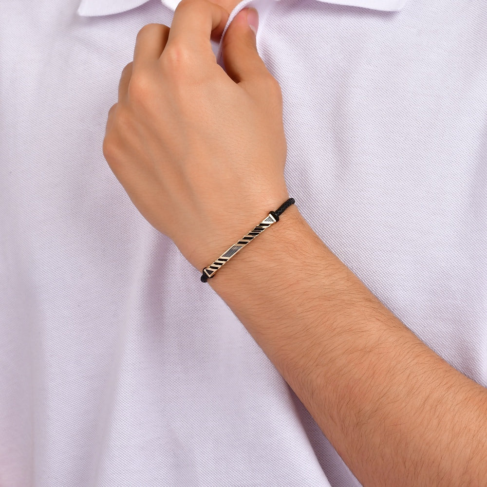 Assos Pırlanta 14 Ayar Altın Şık Tasarım Erkek Bileklik