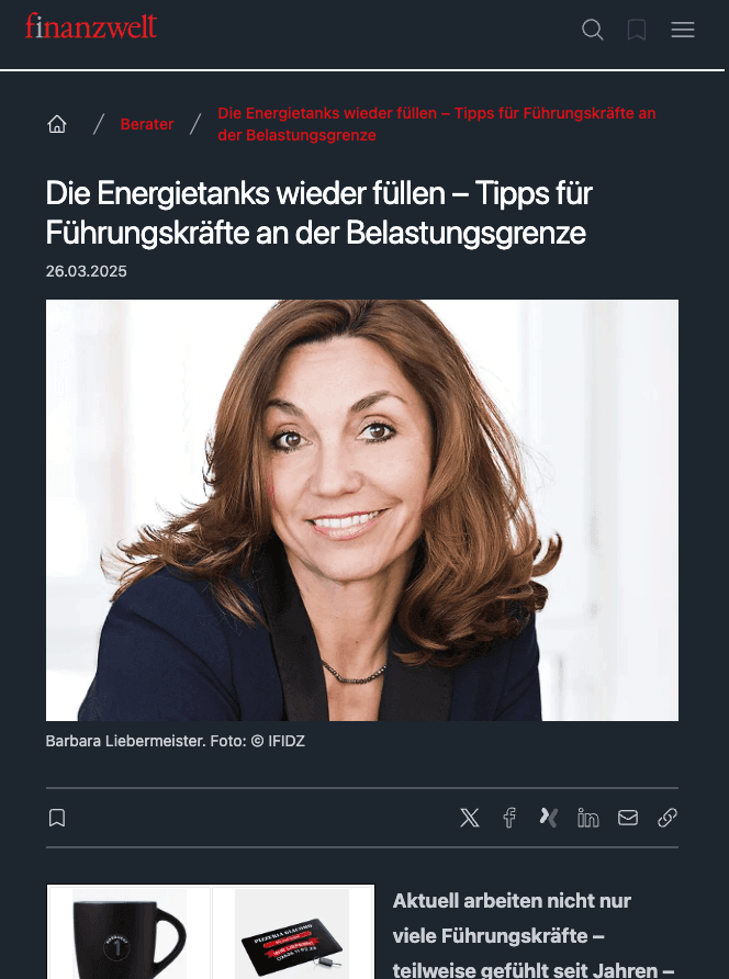Titelbild des Onlineartikels von Barbara Liebermeister aus der Finanzwelt
