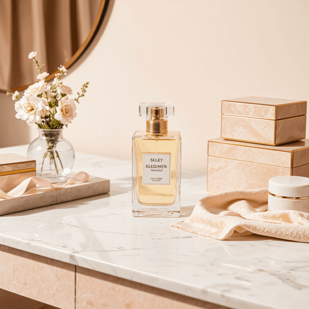 product photography of perfume bottle