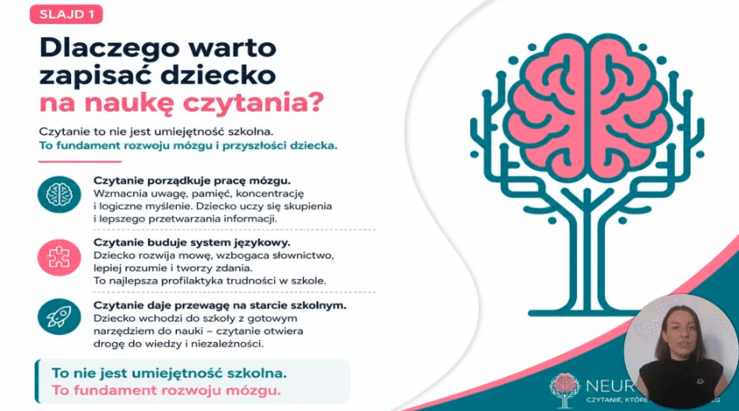 Webinar czytanie zmienia mózg dziecka okładka