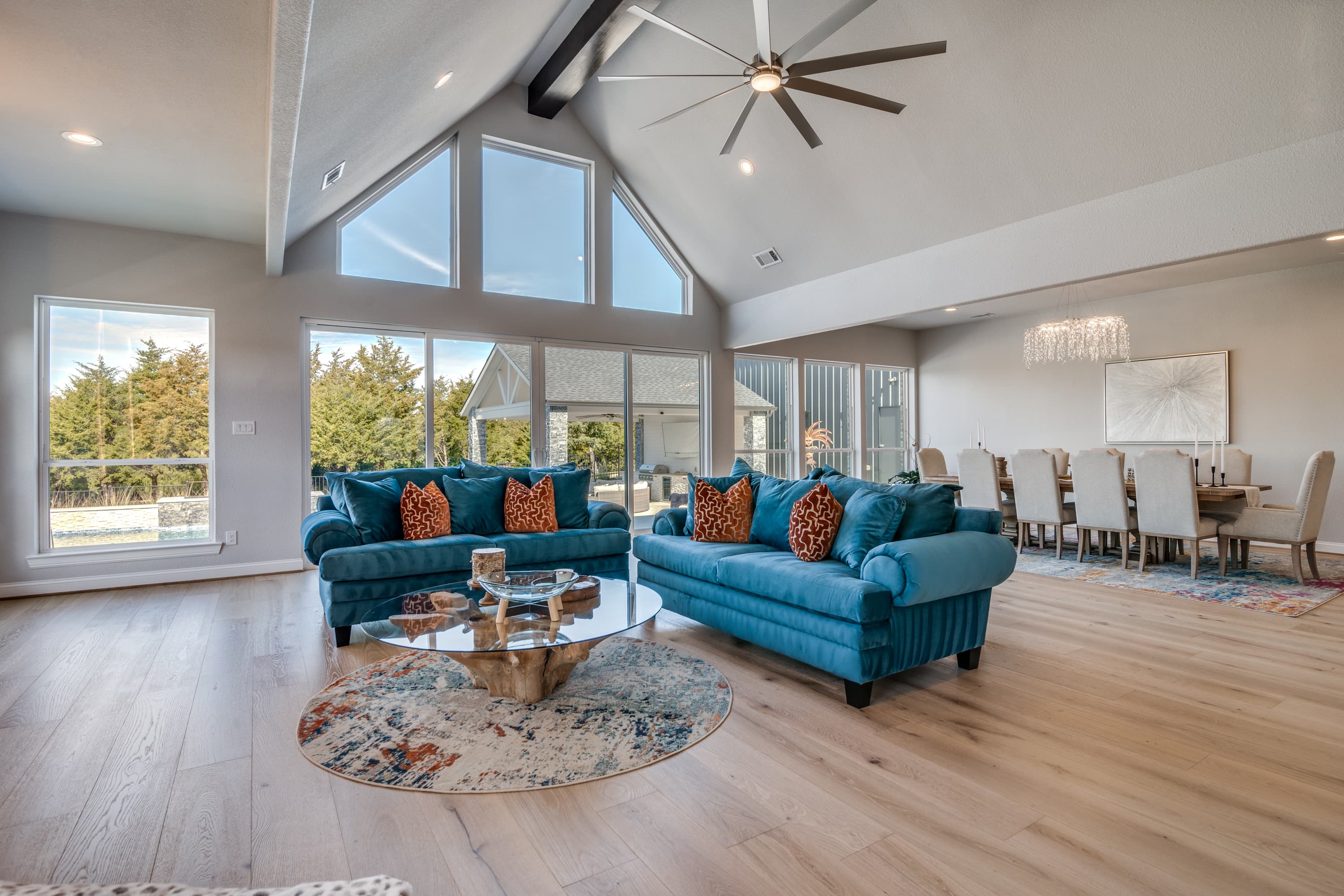 modern open concept living room
