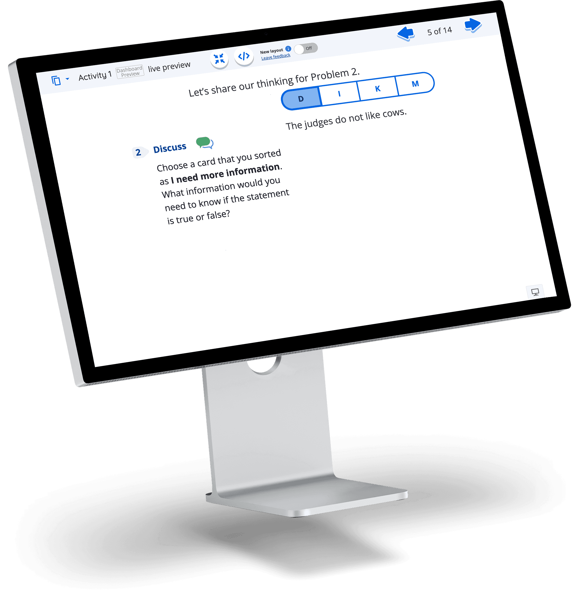 Teacher Pairing Screen prototype shown on a classroom display mockup.