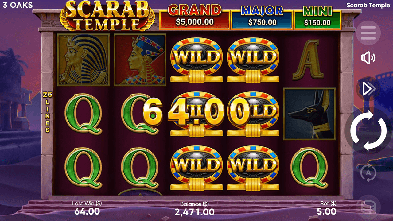 Scarab Temple - capture officielle 3 Oaks Gaming